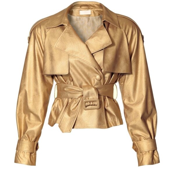 Aggi by Halewski Collins Short Vegan Leather Jacket - Picture 1 of 8